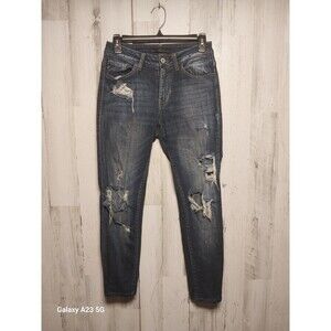 Kancan Mid Rise Skinny Stretch Jeans Size 26 Distressed